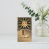 Arabesque Mandala Gold OM New age Visitekaartje (Staand voorkant)