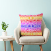 Arabesque Mandala in Paars Geel en Roze Kussen (Stoel)