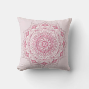 Arabesque Mandala Kussen – Roze Geometrische Decor