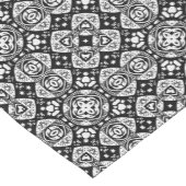 Arabesque Mosaic Tile Pattern Black and White Korte Tafelloper (Hoek)