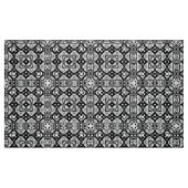 Arabesque Mosaic Tile Pattern Black and White Stof (Fat Quarter)