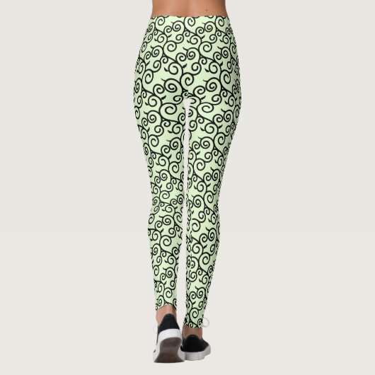 arabesque patroon traditionele japanse ontwerp leggings (Achterkant)