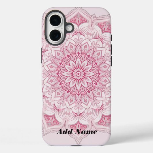 Arabesque Pink Mandala Hoesje (Achterkant)