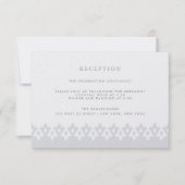 Arabesque Receptie Kaart | Zilveren Parel (Voorkant)