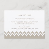 Arabesque Reception Kaart | Champagne Glinstering (Voorkant)