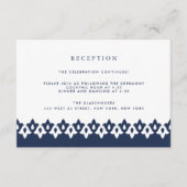 Arabesque Reception Kaart | Marineblauw (Voorkant)