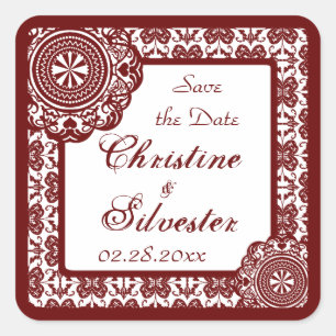 Arabesque Red Lace, bewaar de datum stickers