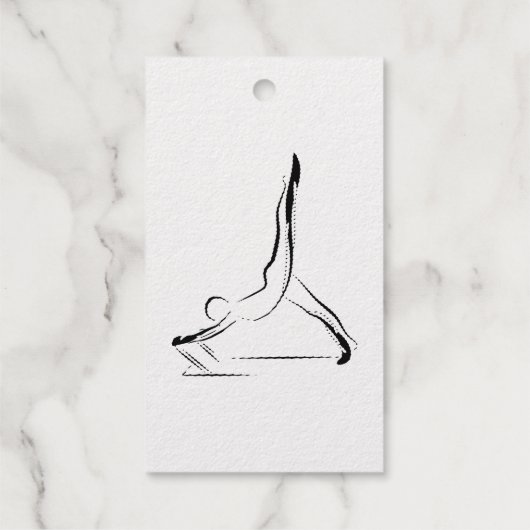 Arabesque Reformer Pilates Pose Cadeaulabels (Achterkant)