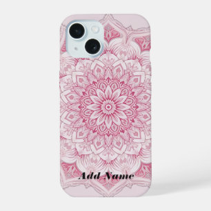 Arabesque Roze Mandala Hoesje iPhone 15 Case