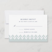 Arabesque RSVP-kaart | Mist RSVP Kaartje (Voorkant)
