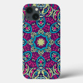 Arabesque Scrapbook Patroon iPhone Case (Achterkant)
