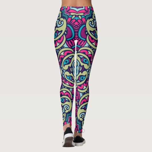 Arabesque Scrapbook Pattern Leggings (Achterkant)