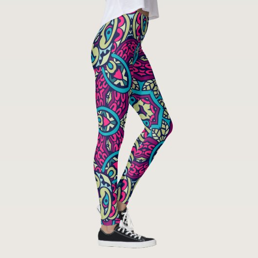 Arabesque Scrapbook Pattern Leggings (Rechts)