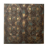 Arabesque Starburst: Geoxideerd Brons #14 ID1227 Tegeltje (Voorkant)