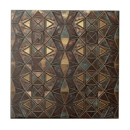 Arabesque Starburst: Oxidized Bronze #14 ID1227 Tegeltje (Voorkant)