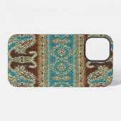 Arabesque Stof Paisley Oriëntaals Ontwerp iPhone Hoesje (Achterkant horizontaal)