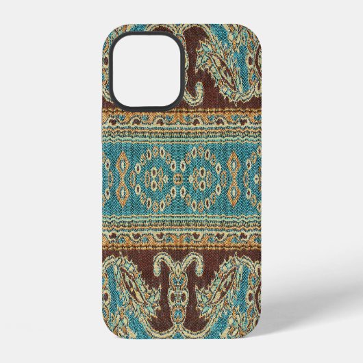 Arabesque Stof Paisley Oriëntaals Ontwerp iPhone Hoesje (Achterkant)