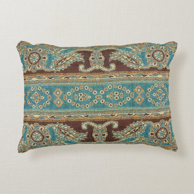 Arabesque stof Paisley Oriental Design Accent Kussen (Voorkant)