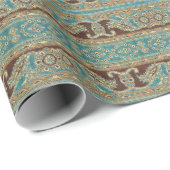 Arabesque stof Paisley Oriental Design Cadeaupapier (Rol Hoek)