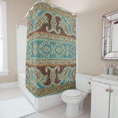 Arabesque stof Paisley Oriental Design Douchegordijn (In situ)