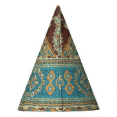 Arabesque stof Paisley Oriental Design Feesthoedjes (Achterkant)