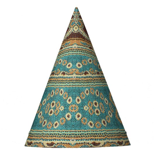 Arabesque stof Paisley Oriental Design Feesthoedjes (Voorkant)