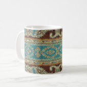 Arabesque stof Paisley Oriental Design Koffiemok (Voorkant links)
