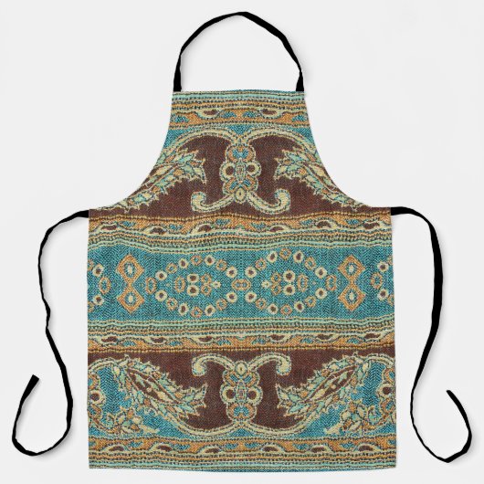 Arabesque stof Paisley Oriental Design Schort (Voorkant)