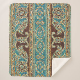 Arabesque stof Paisley Oriental Design Sherpa Deken