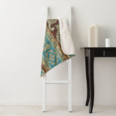 Arabesque stof Paisley Oriental Design Sherpa Deken (In situ)
