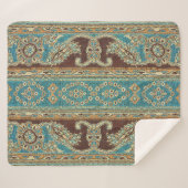 Arabesque stof Paisley Oriental Design Sherpa Deken (Voorkant (horizontaal))