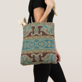 Arabesque stof Paisley Oriental Design Tote Bag (Dichtbij)