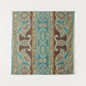 Arabesque stof Paisley Oriental Design Wandkleed (Voorkant (horizontaal))