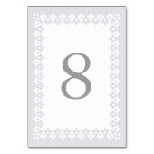 Arabesque Table Number Kaart | Grijs (Achterkant)