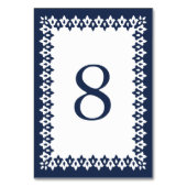 Arabesque Table Number Kaart | marine (Voorkant)