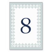 Arabesque Table Number Kaart | Mist (Voorkant)