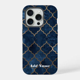 Arabesque Traliehoesje voor Telefoon – Blauwe & Go iPhone 15 Pro Case