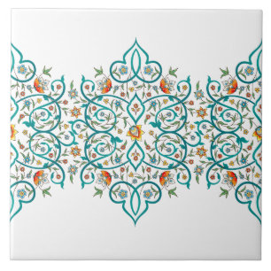 Arabesque Vintage Naadloos Randontwerp Tegeltje