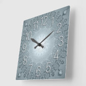 Arabesque Wall Clock grijs Vierkante Klok (Hoek)