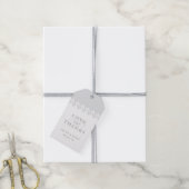 Arabesque Wedding Favor Labels | Grijs Cadeaulabel (Met Touw)
