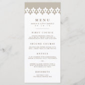 Arabesque Wedding Menu Kaart | Champagne (Voorkant)