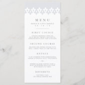 Arabesque Wedding Menu Kaart | Gray (Voorkant)