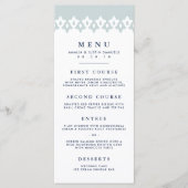Arabesque Wedding Menu Kaart | Mist (Voorkant)