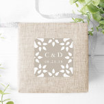 Arabesque Wedding Monogram Sticker | Champagne<br><div class="desc">Sluit je trouwuitnodigingen af, gunst en nog veel meer met onze elegante Marokkaanse stickers in coole champagne beige en white. Het geronde vierkante ontwerp kenmerkt uw initialen en trouwdatum die door een geometrische grens in wit op een zachte zandige tan achtergrond wordt omringd. Coördinaten met ons Arabesque trouwuitnodiging collectie in...</div>