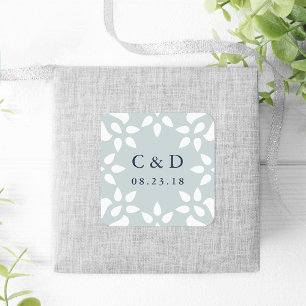 Arabesque Wedding Monogram Sticker Mist