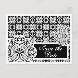 Arabesque White Lace, bewaar de datum briefkaart
