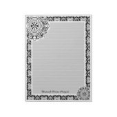 Arabesque White Lace, notitieblok (Linkerzijde)