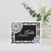 Arabesque White Lace, tafel instellen briefkaart (Staand voorkant)