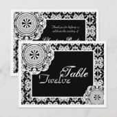 Arabesque White Lace, tafel instellen briefkaart (Voorkant / Achterkant)