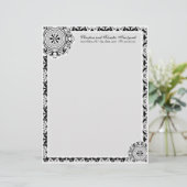 Arabesque Witte kant, briefhoofd (Staand voorkant)